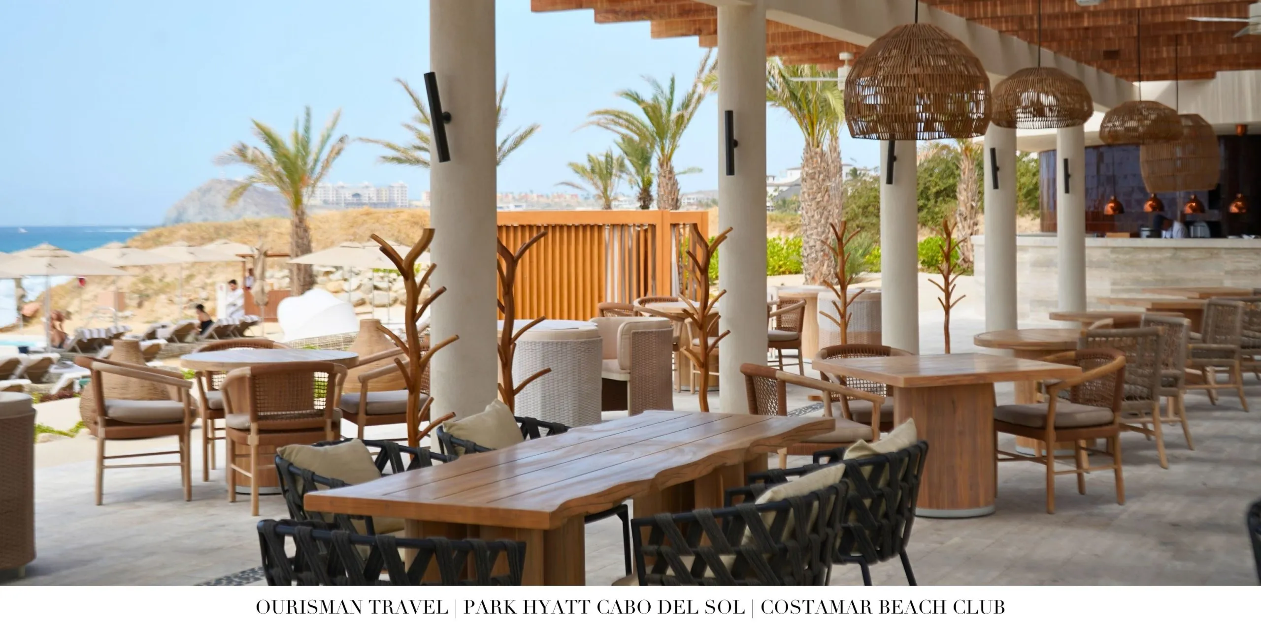 Beachfront dining at Costamar Beach Club at Park Hyatt Cabo del Sol.