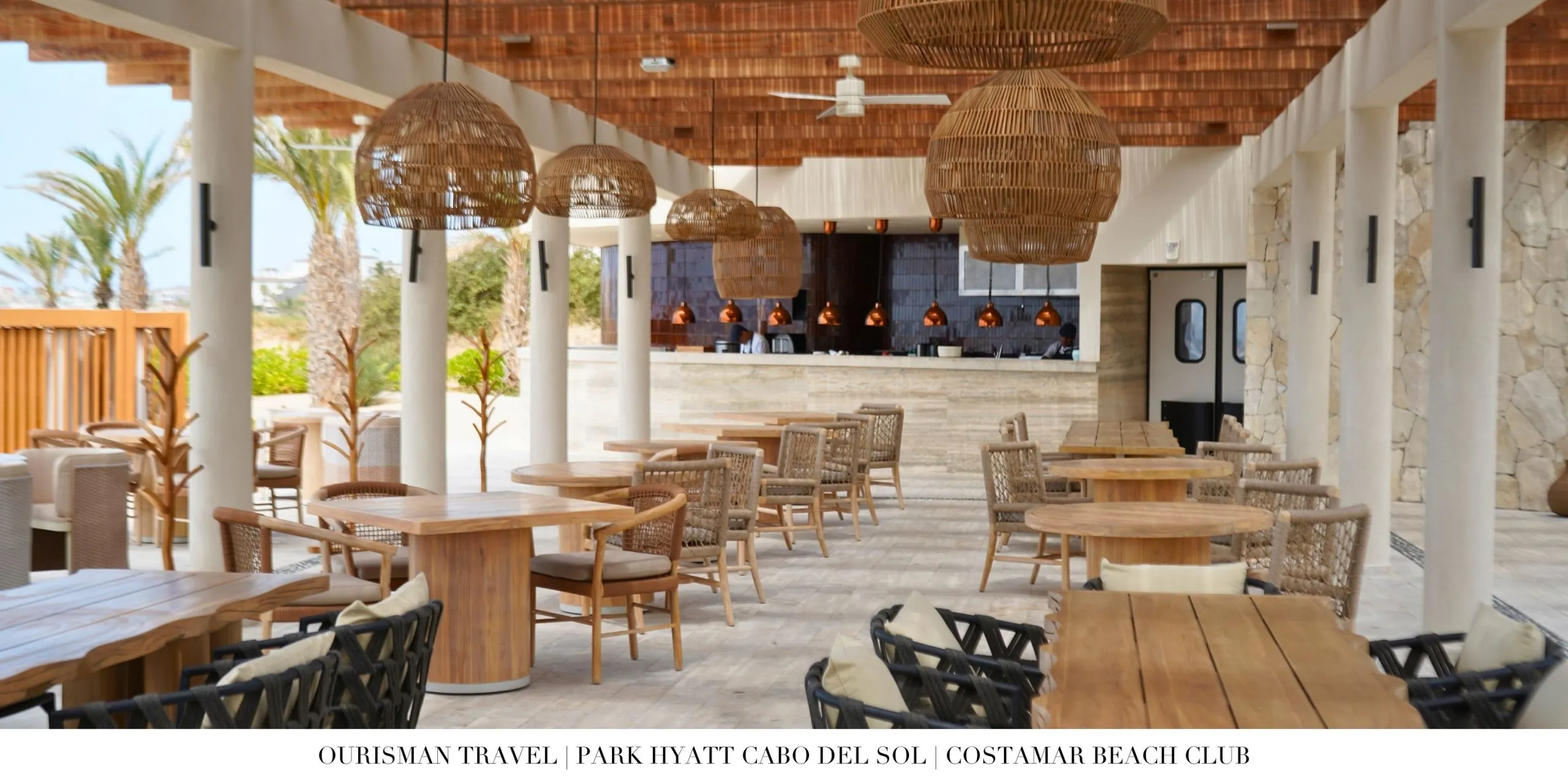 Scenic dining terrace at Costamar Beach Club at Park Hyatt Cabo del Sol.
