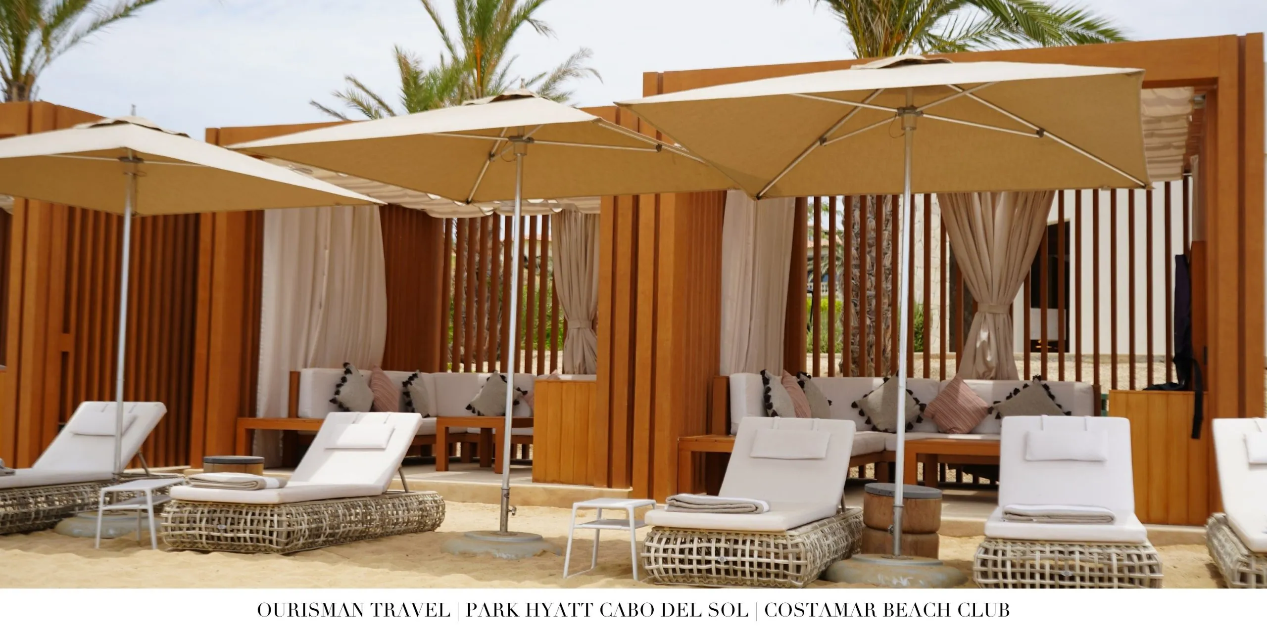 Luxury beach club at Park Hyatt Cabo del Sol.