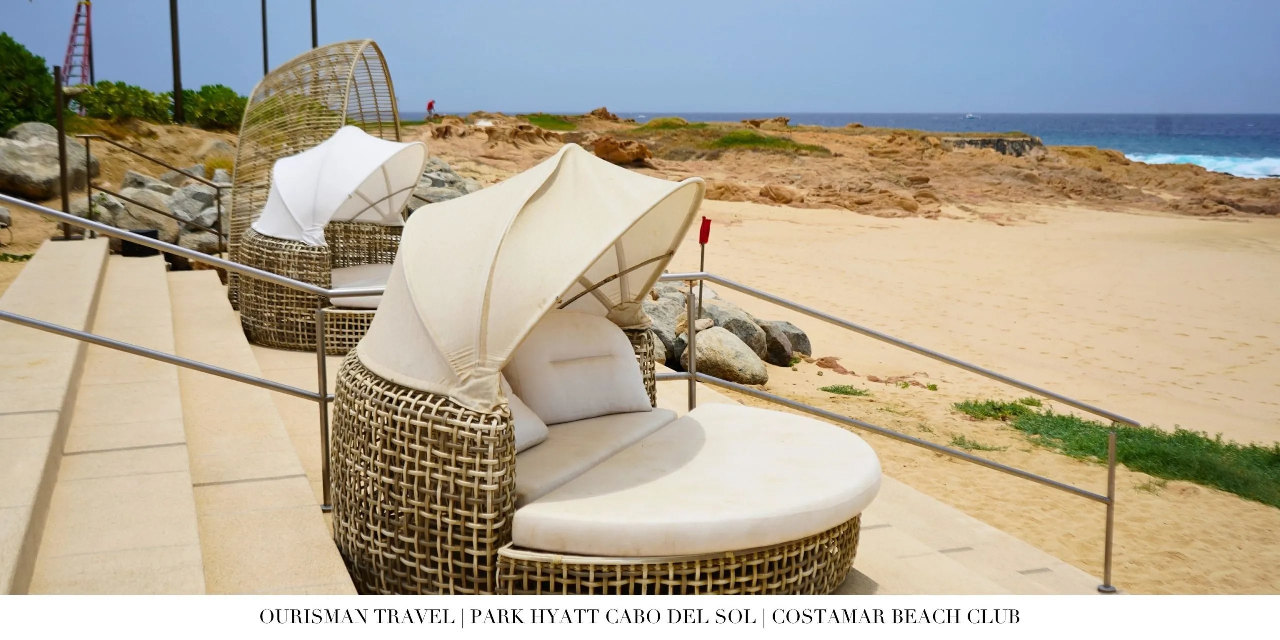 Costamar Beach Club at Park Hyatt Cabo del Sol overlooking the Sea of Cortez.