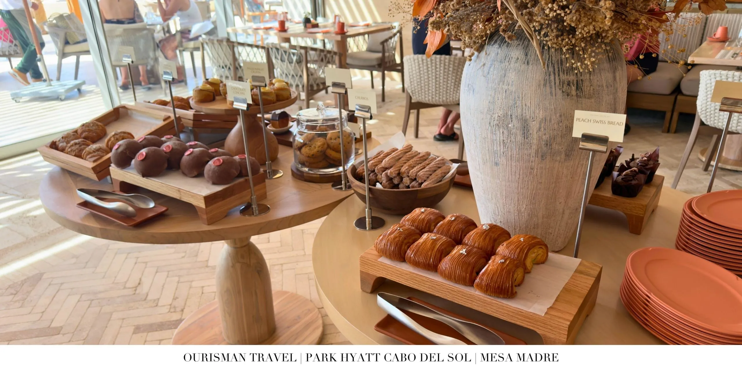 Fresh pastries served at Mesa Madre.