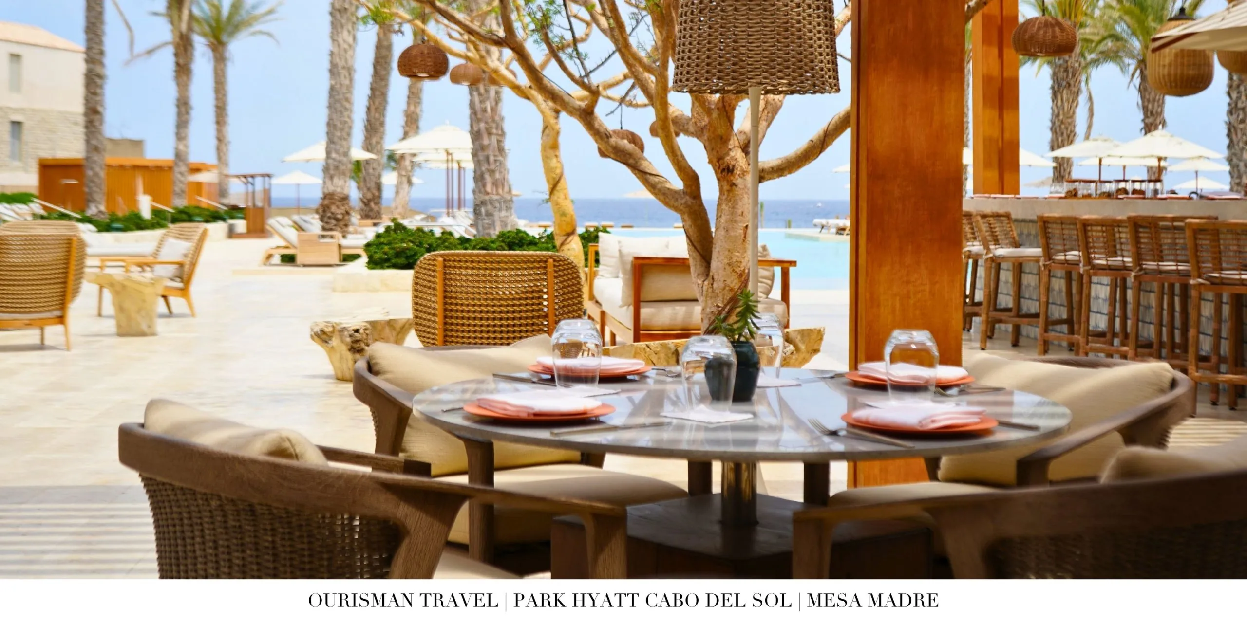 Scenic dining experience at Mesa Madre in Los Cabos.