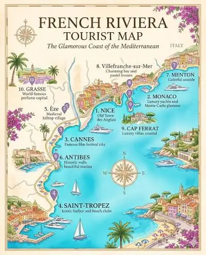 Map of the South of France