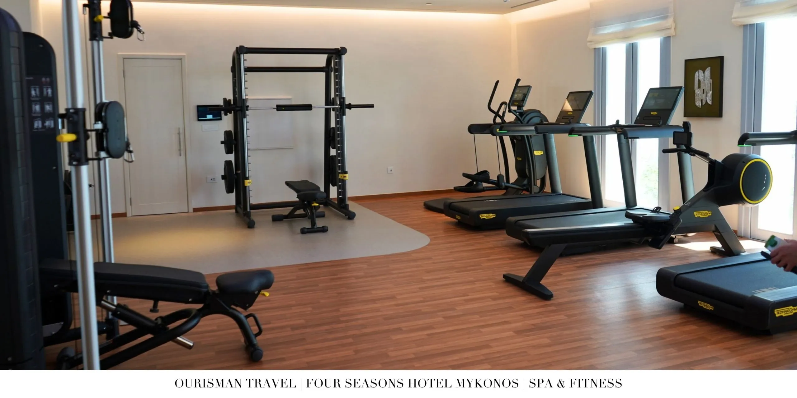 Fitness center at Four Seasons Mykonos