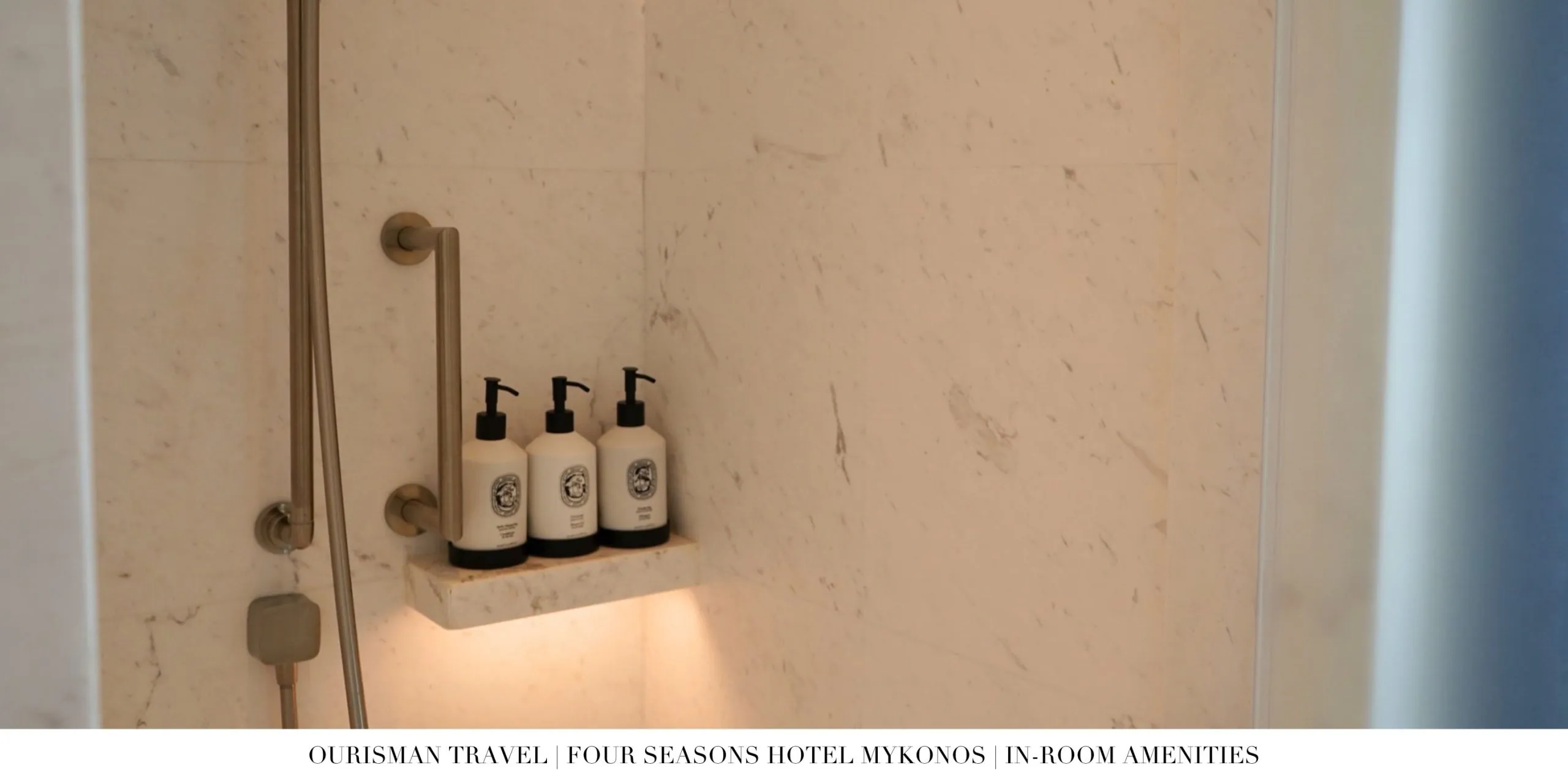 Diptyque toiletries in the One-Bedroom Sea-View Suite at Four Seasons Mykonos