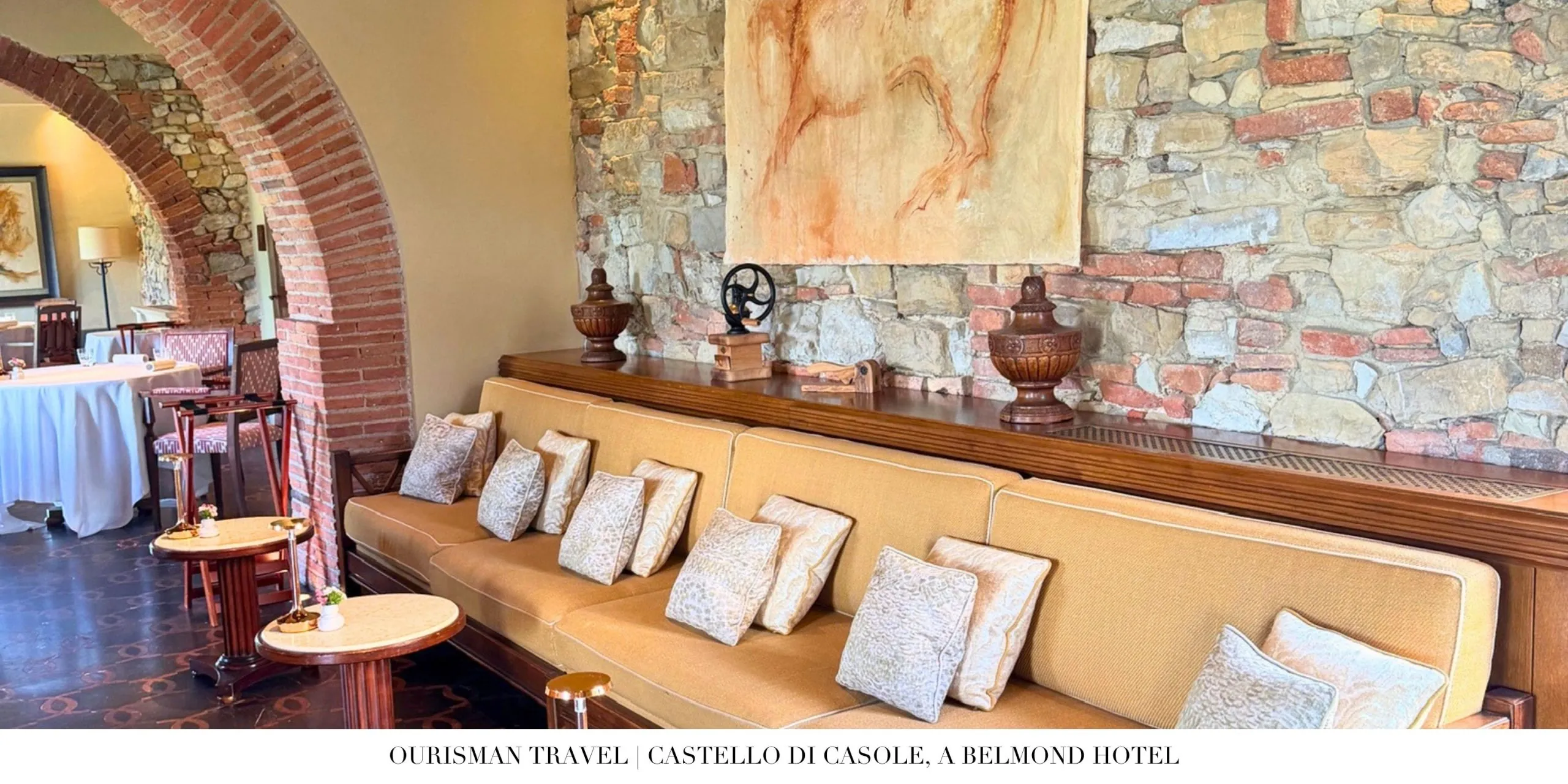 Dining area at Ristorante Tosca at Castello di Casole.