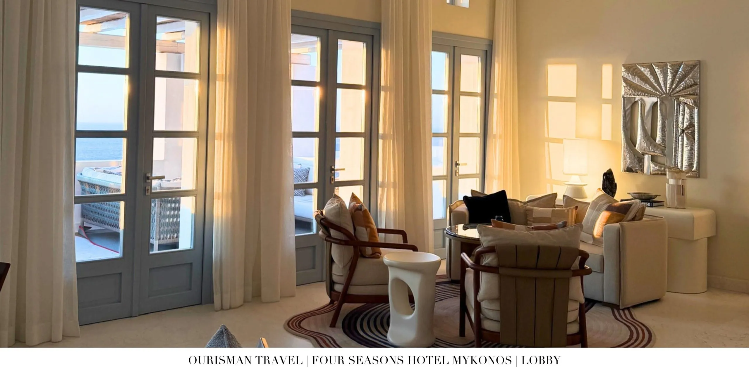 Lobby lounge at Four Seasons Mykonos