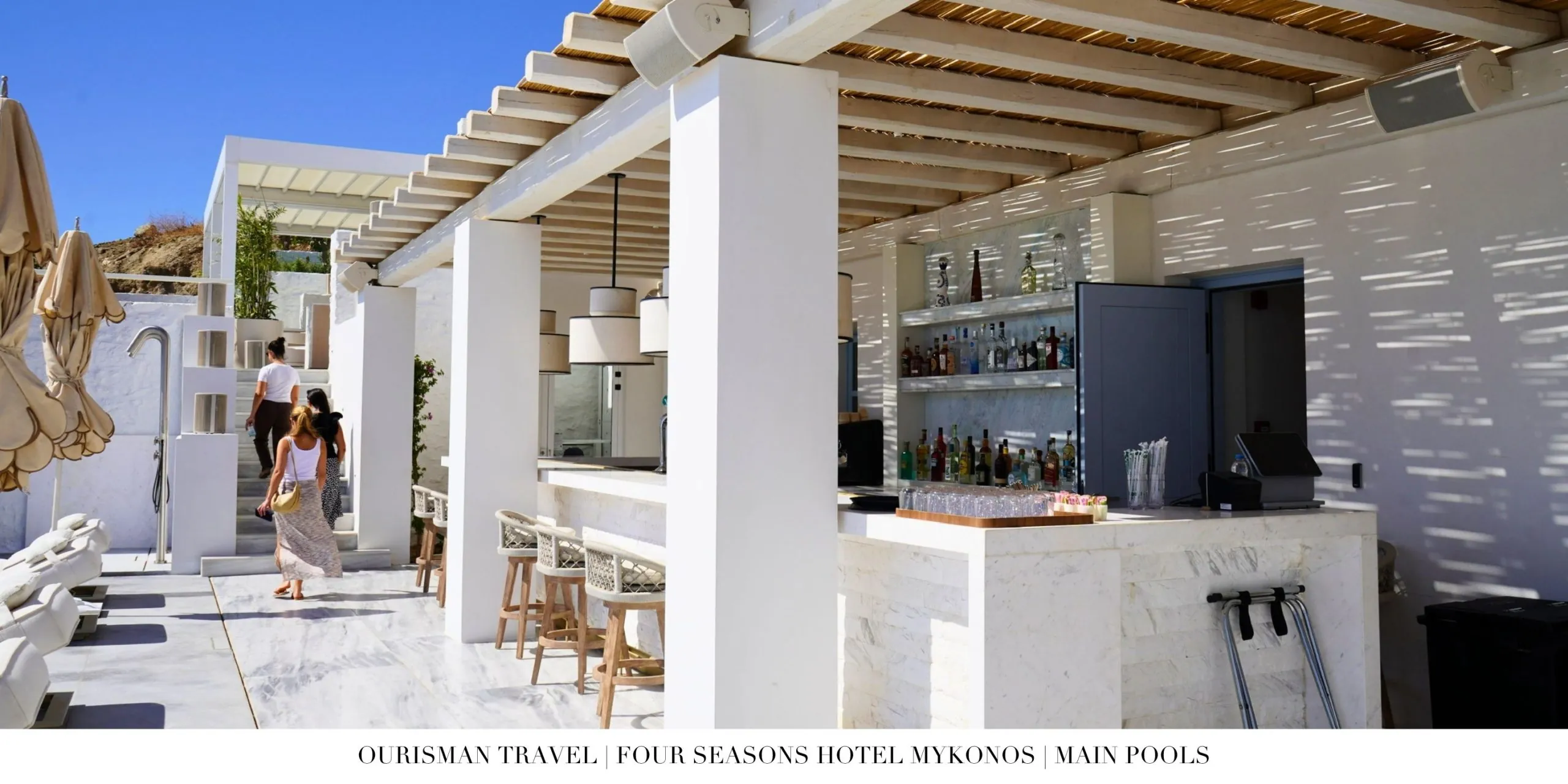 Pool bar at Four Seasons Mykonos