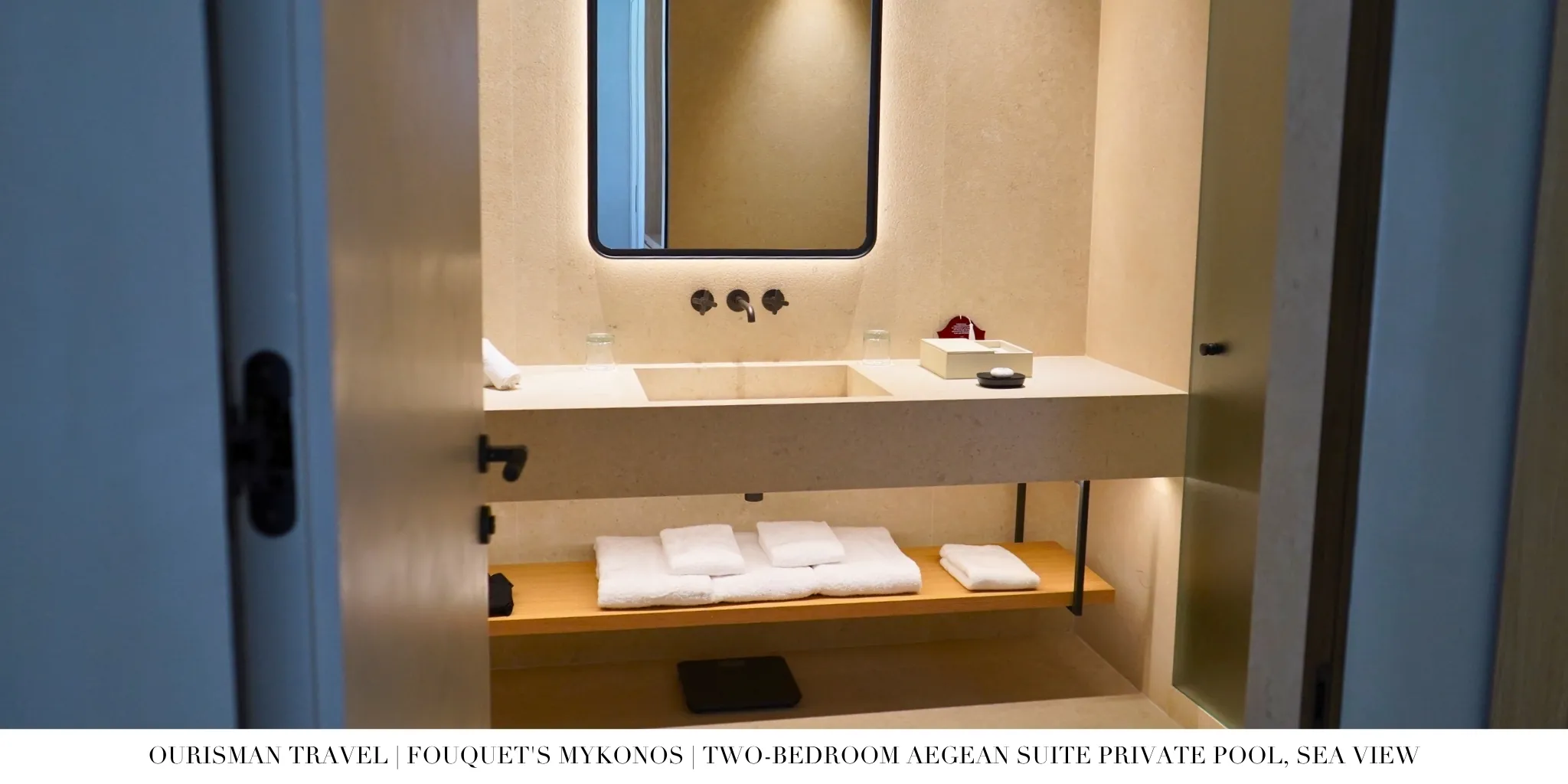 Fouquet’s Mykonos Aegean Suite bathroom