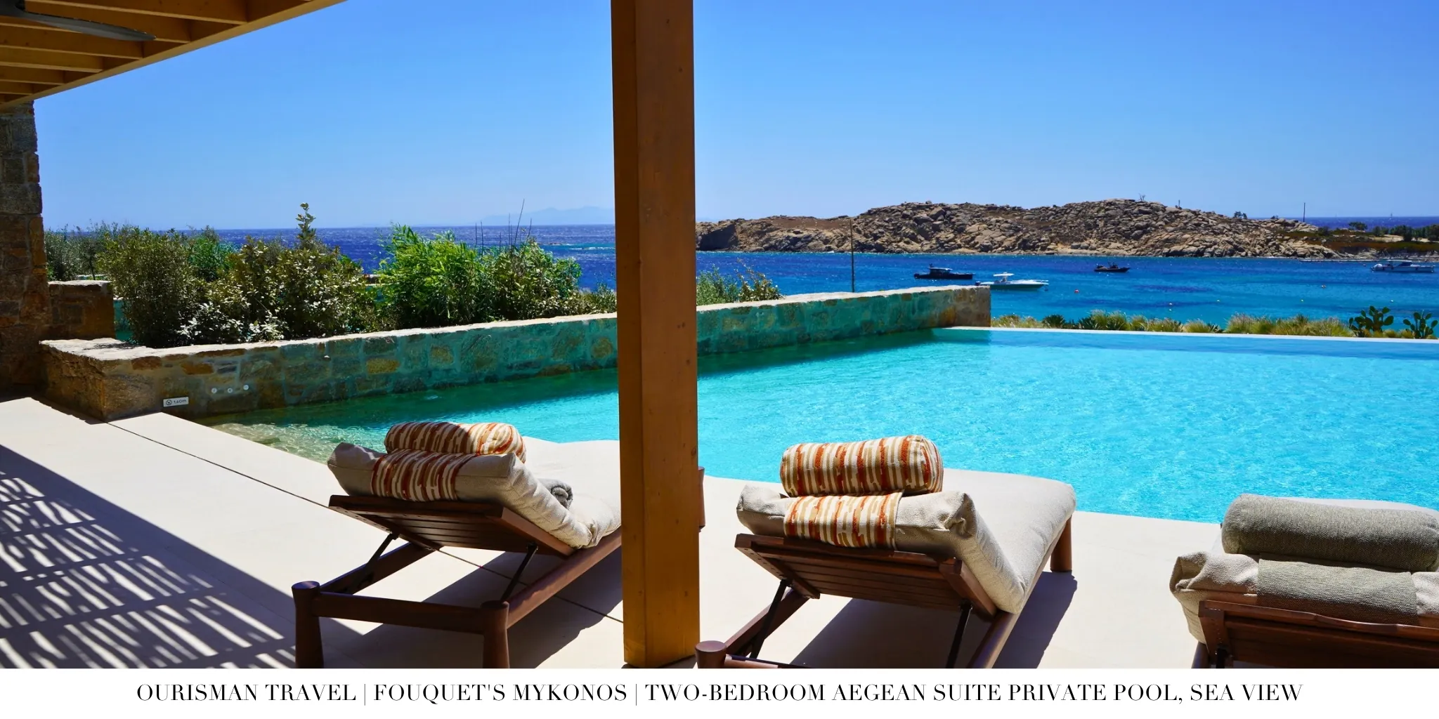 Fouquet’s Mykonos Aegean Suite pool terrace