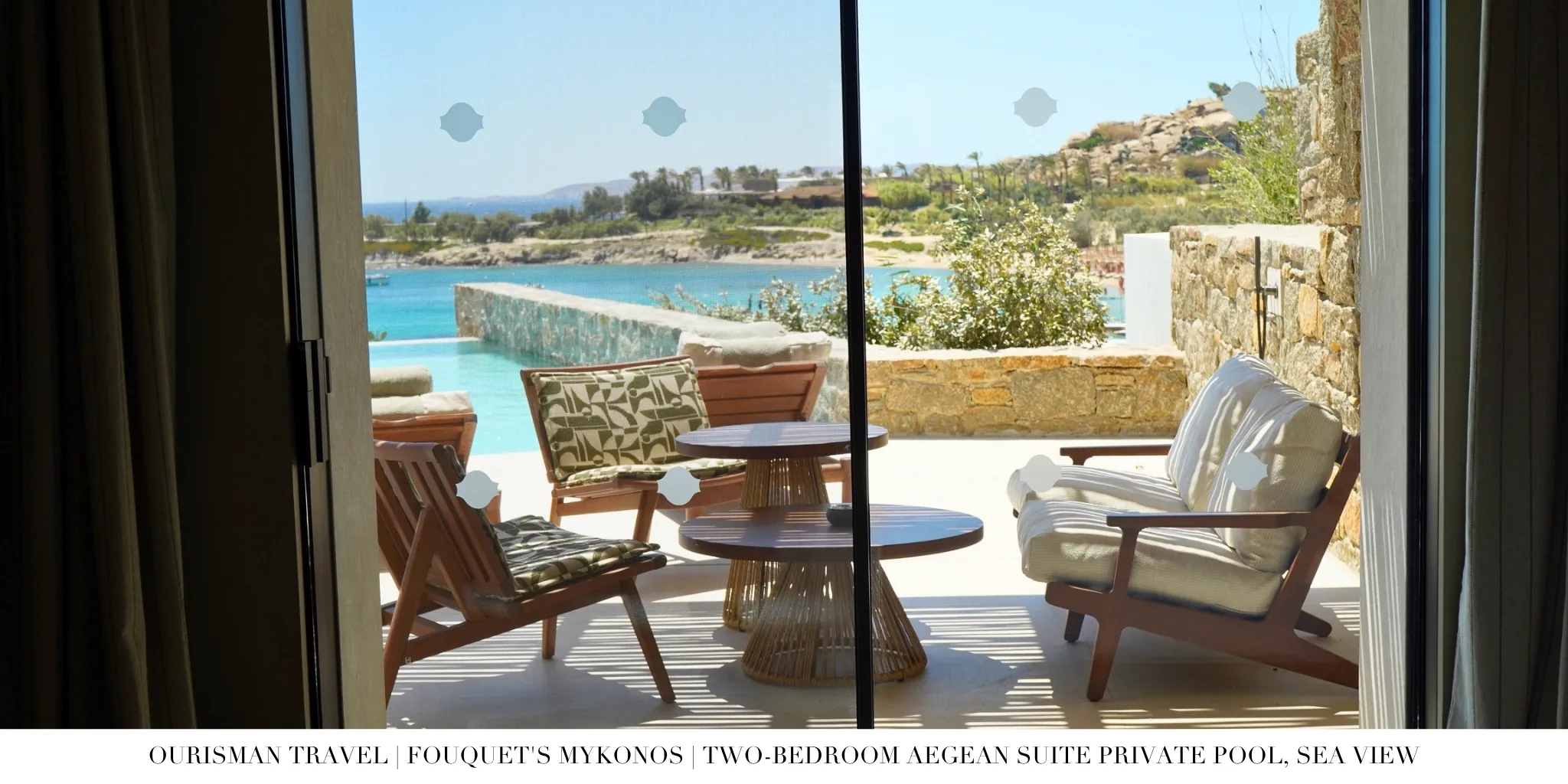 Fouquet’s Mykonos two-bedroom suite private terrace