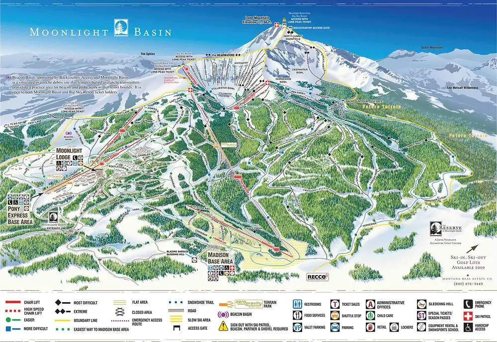 Big Sky ski trail map